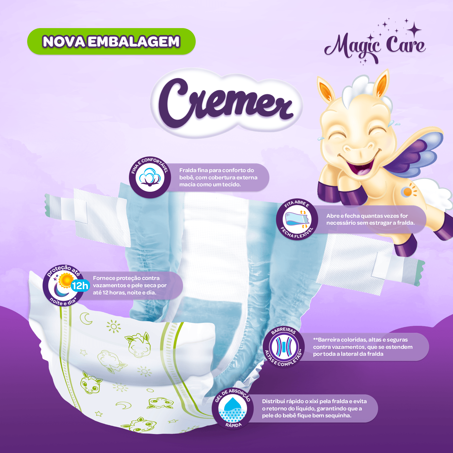 Fralda Cremer Magic Care XG 24 Unidades — foto 5