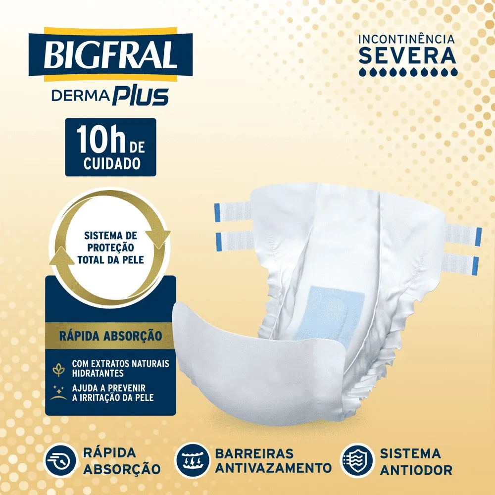 Fralda Descartável Geriatra Bigfral Derma Plus G 32 Unidades — foto 2