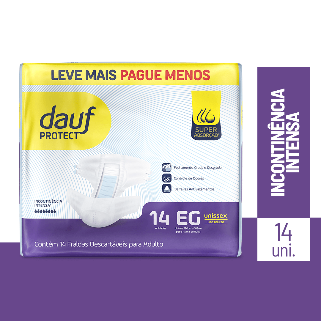 Fralda Geriatrica Dauf Protect Extra G 14 Unidades