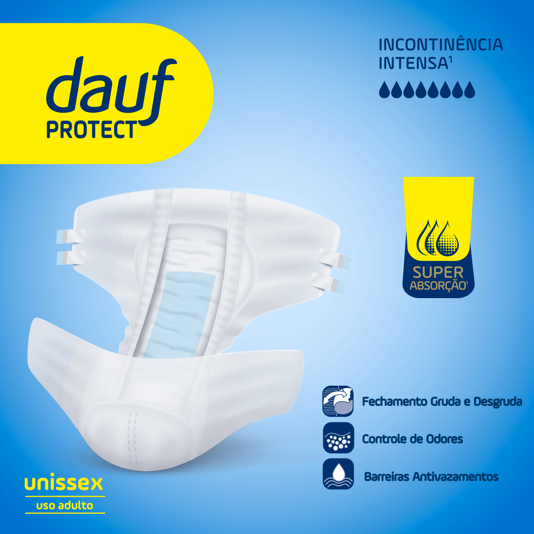 Fralda Geriátrica Dauf Protect M Incontinência Intensa 20 Unidades — foto 2