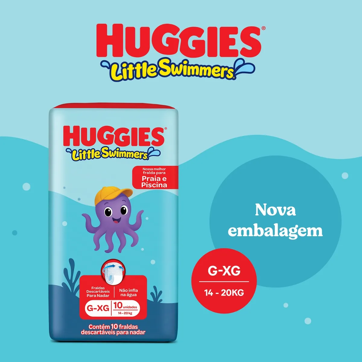Fralda Huggies Little Swimmers G/XG 10 Unidades — foto 2