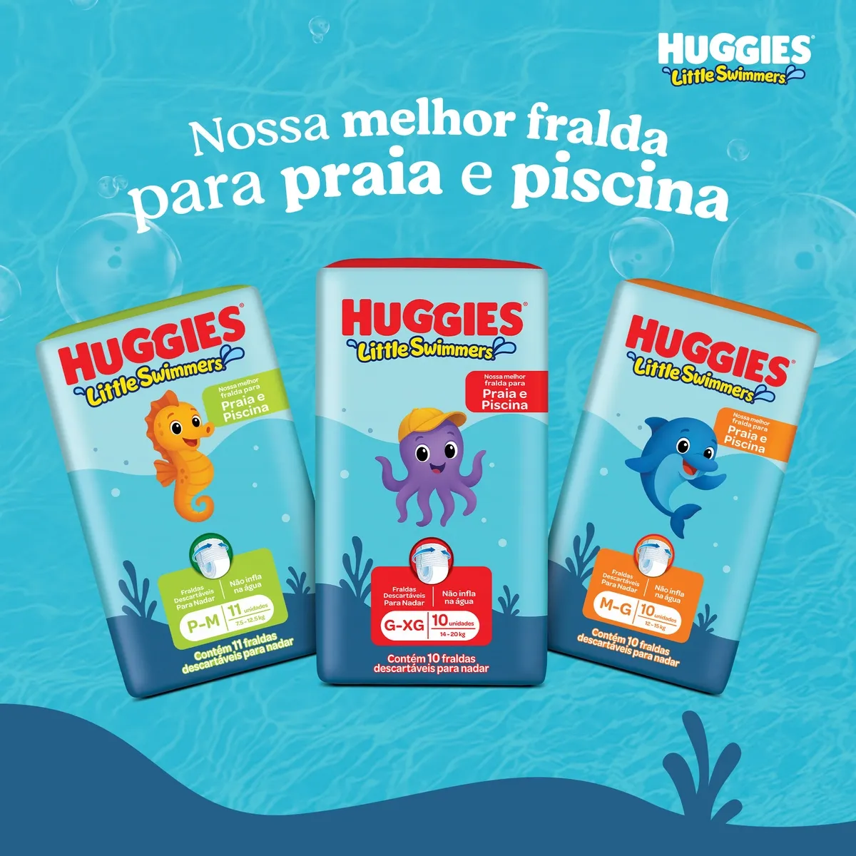 Fralda Huggies Little Swimmers P/M 11 Un — foto 7