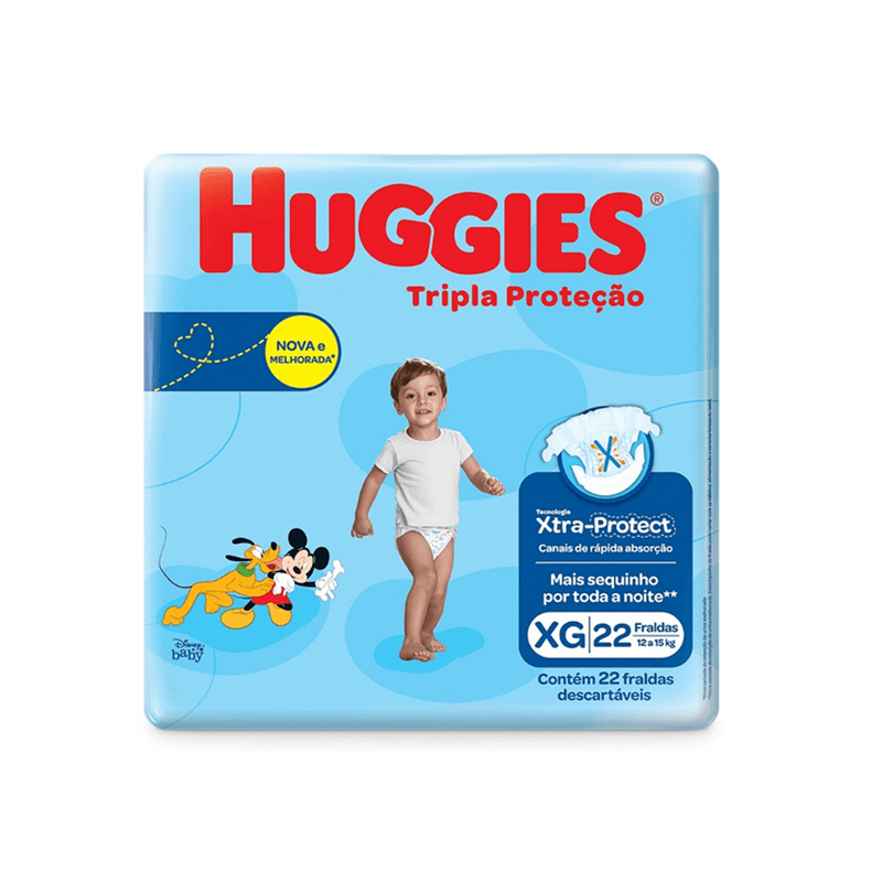 Fralda Huggies Tripla Proteção Jumbo - XG - 22 Unidades