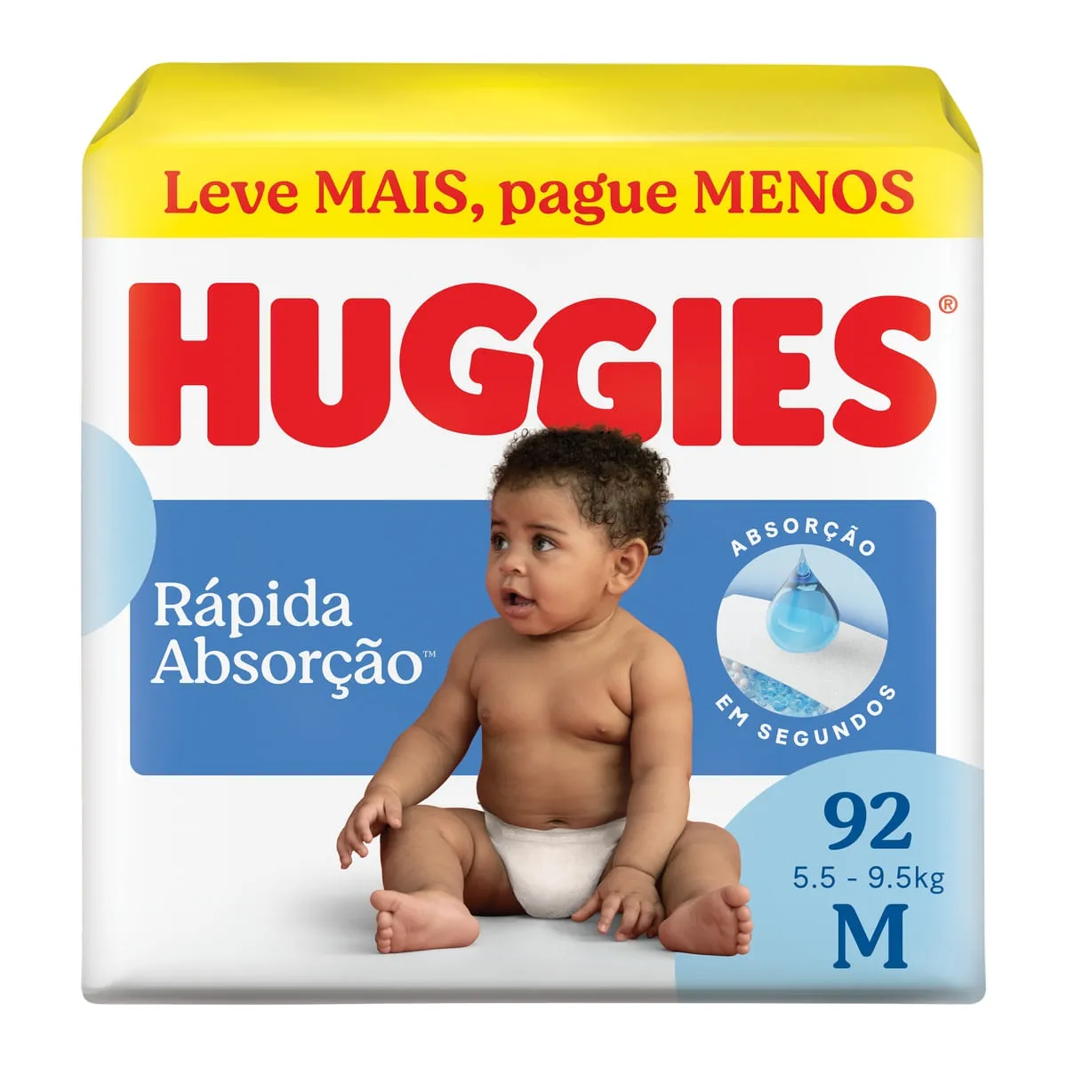 Fralda Huggies Tripla Proteção M 92 Unidades