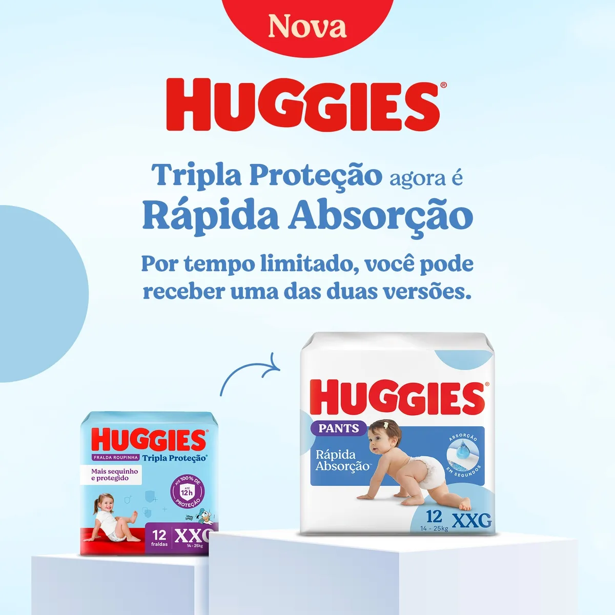 Fralda Huggies Tripla Proteção Roupinha XXG 22 Unidades — foto 2