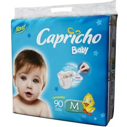 Fralda Infantil Capricho Jumbo M 90 Unidades