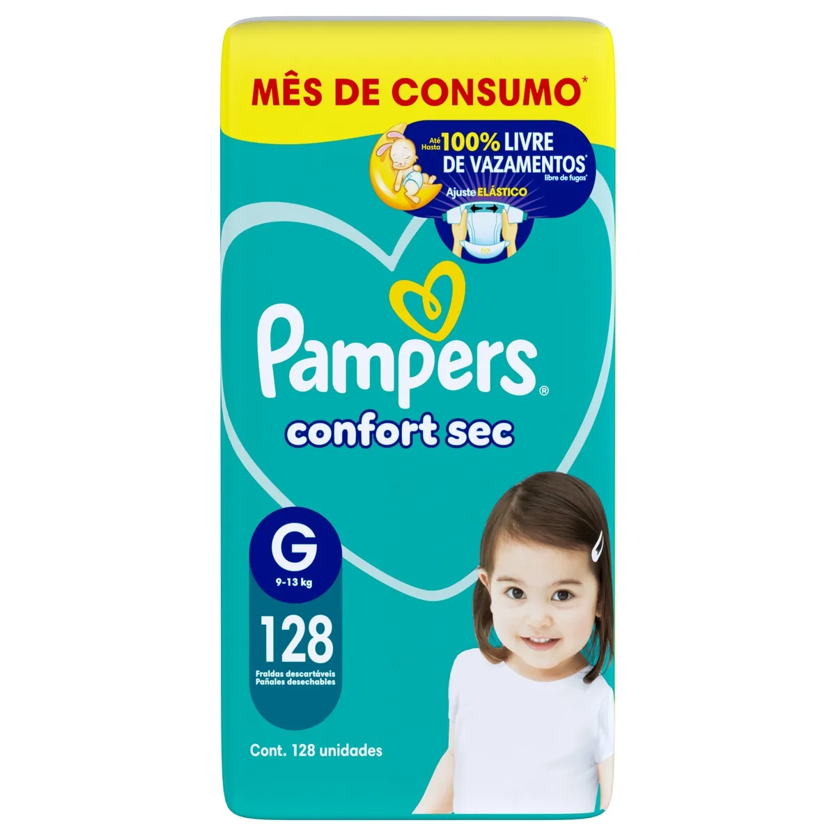 Fralda Pampers Confort Sec G 128 Unidades — foto 8