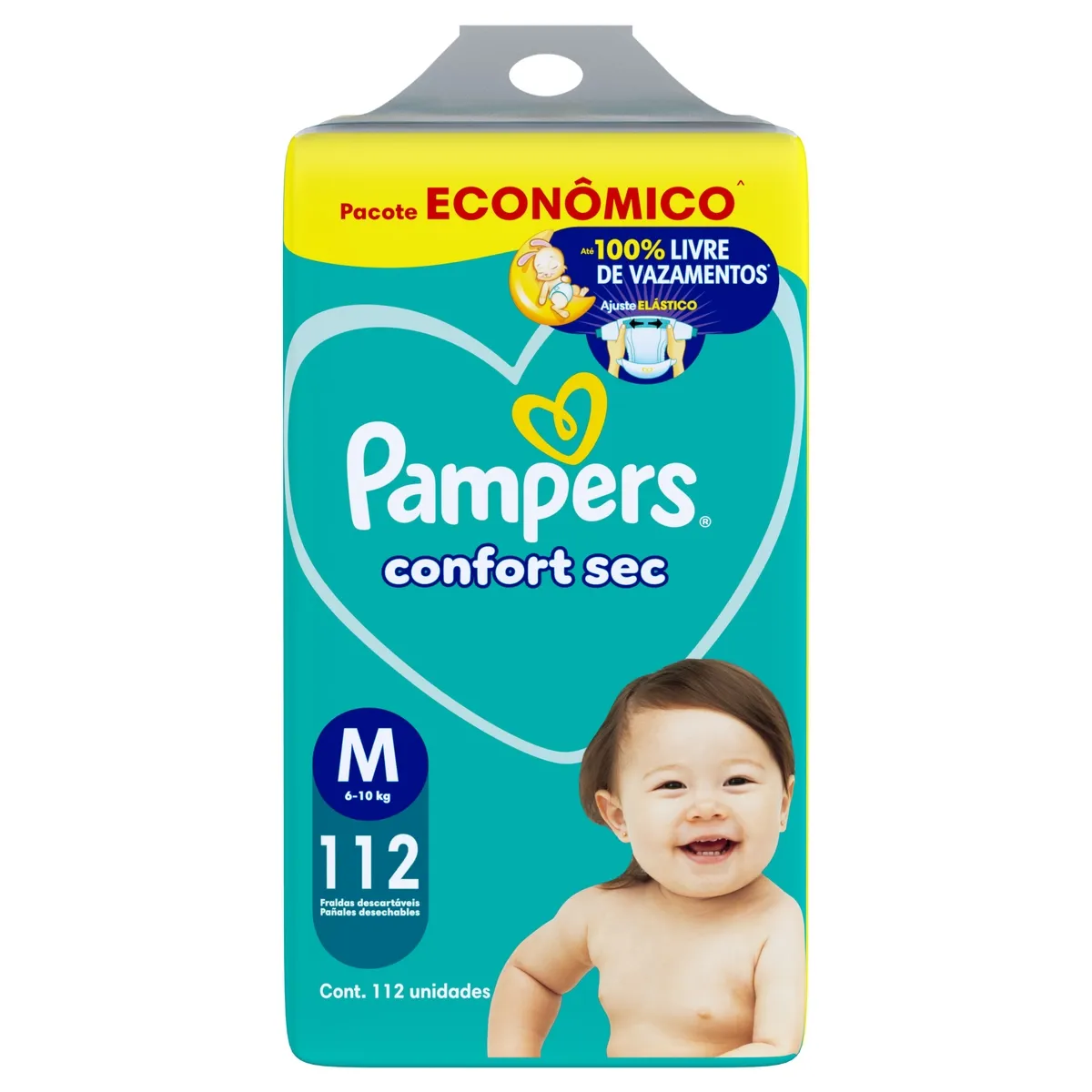 Fralda Pampers Confort Sec M 112 Unidades — foto 8