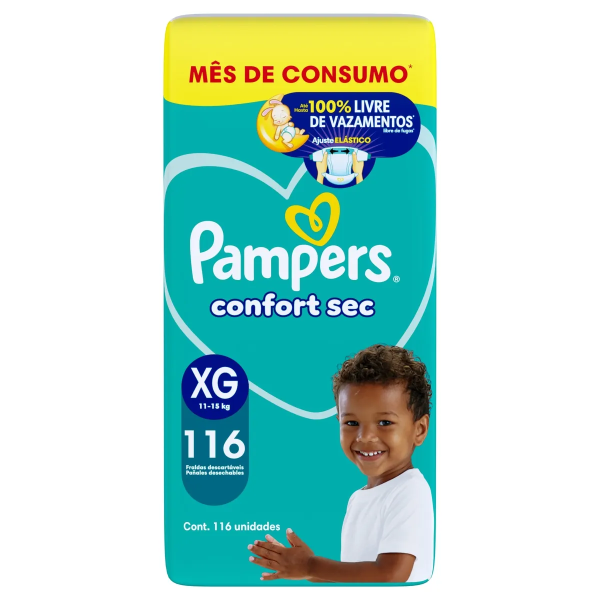 Fralda Pampers Confort Sec XG 116 Unidades — foto 8