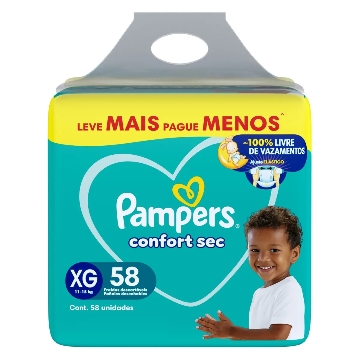Fralda Pampers Confort Sec XG 58 Unidades — foto 8