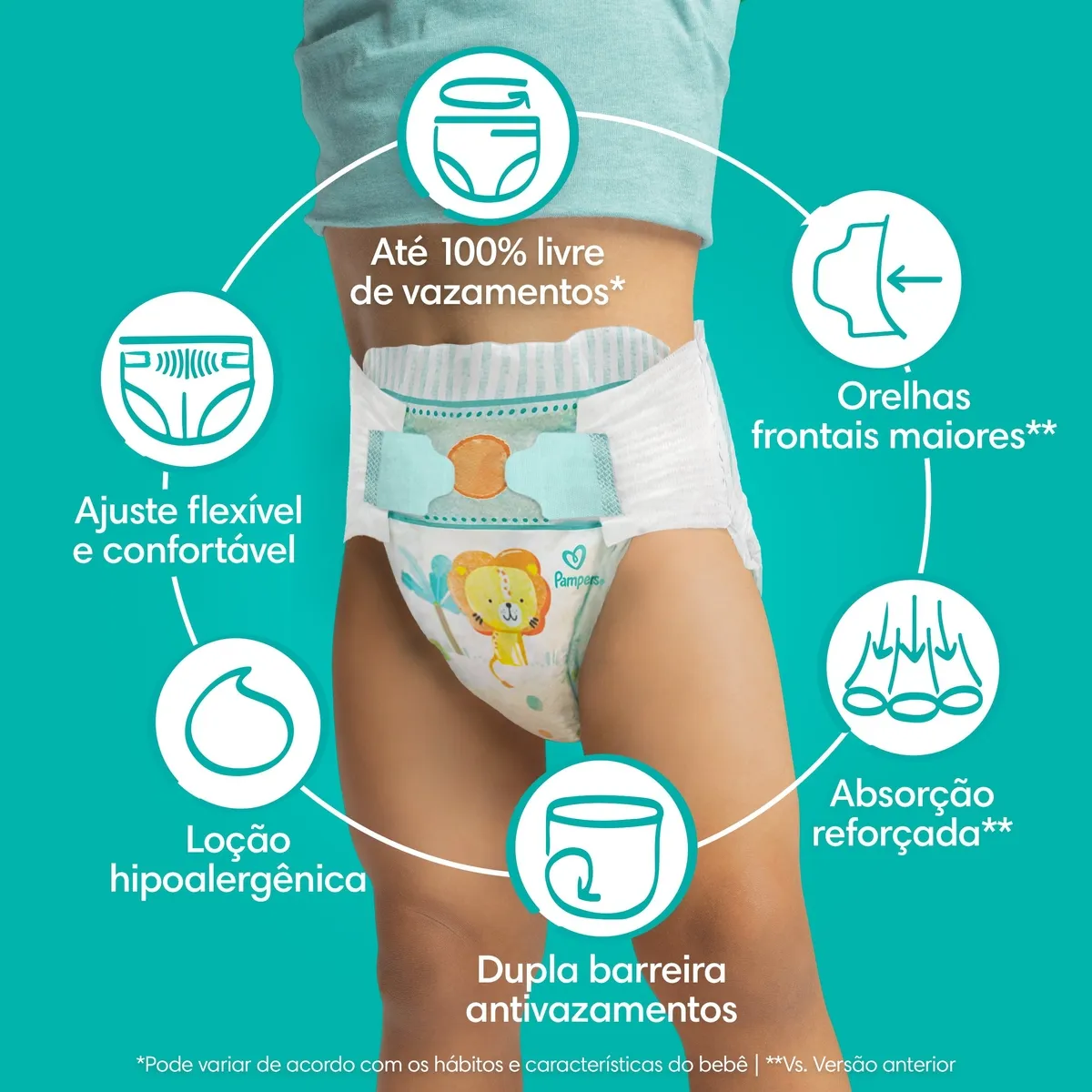 Fralda Pampers Confort Sec XXG 60 Unidades — foto 2