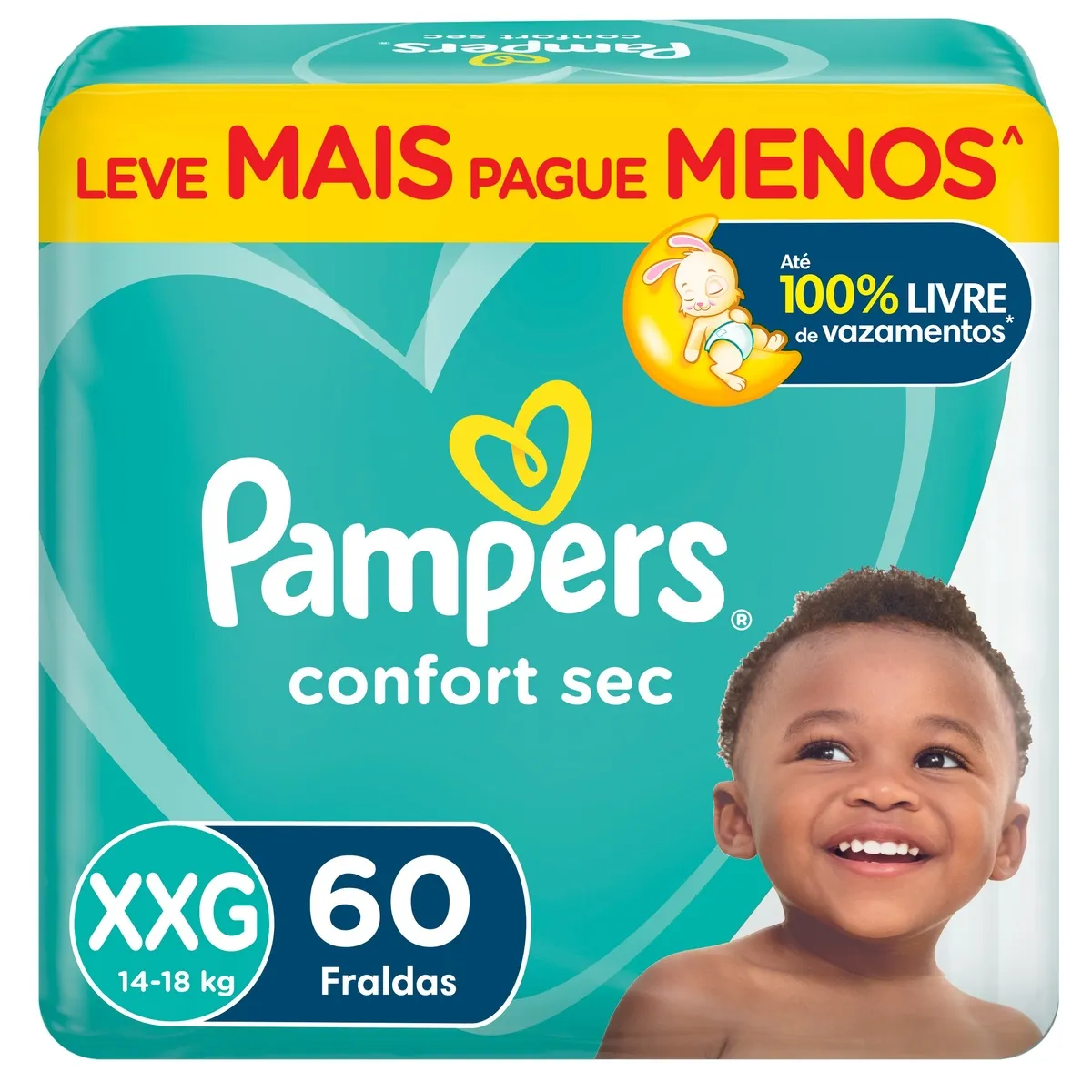 Fralda Pampers Confort Sec XXG 60 Unidades