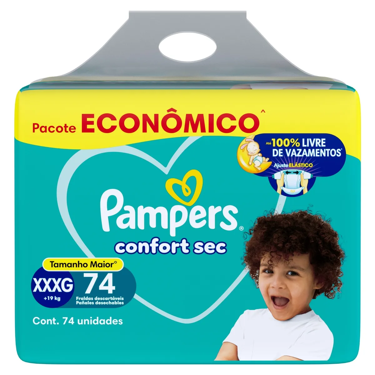 Fralda Pampers Confort Sec XXXG 74 Unidades — foto 8