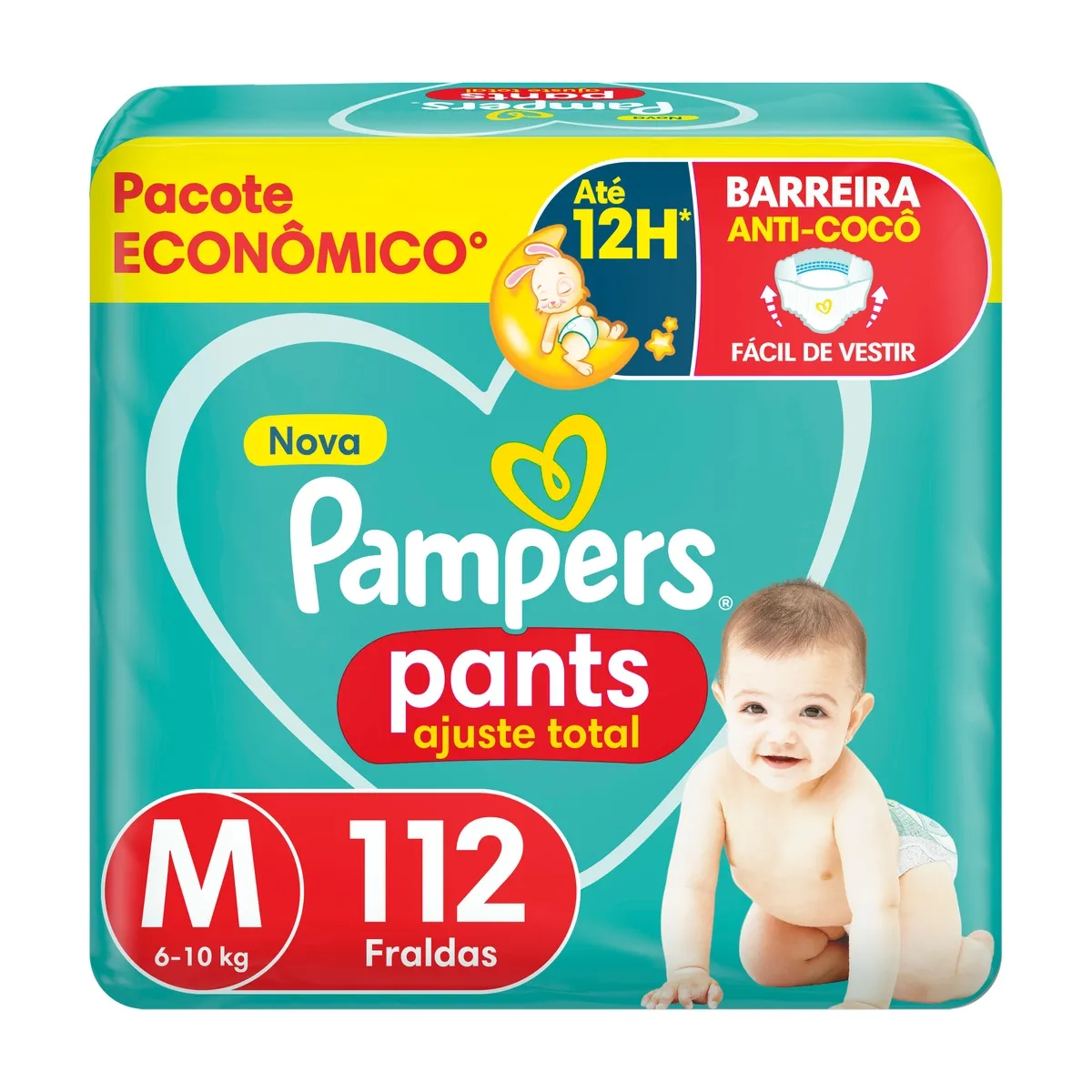 Fralda Pampers Pants Ajuste Total M 112 Unidades