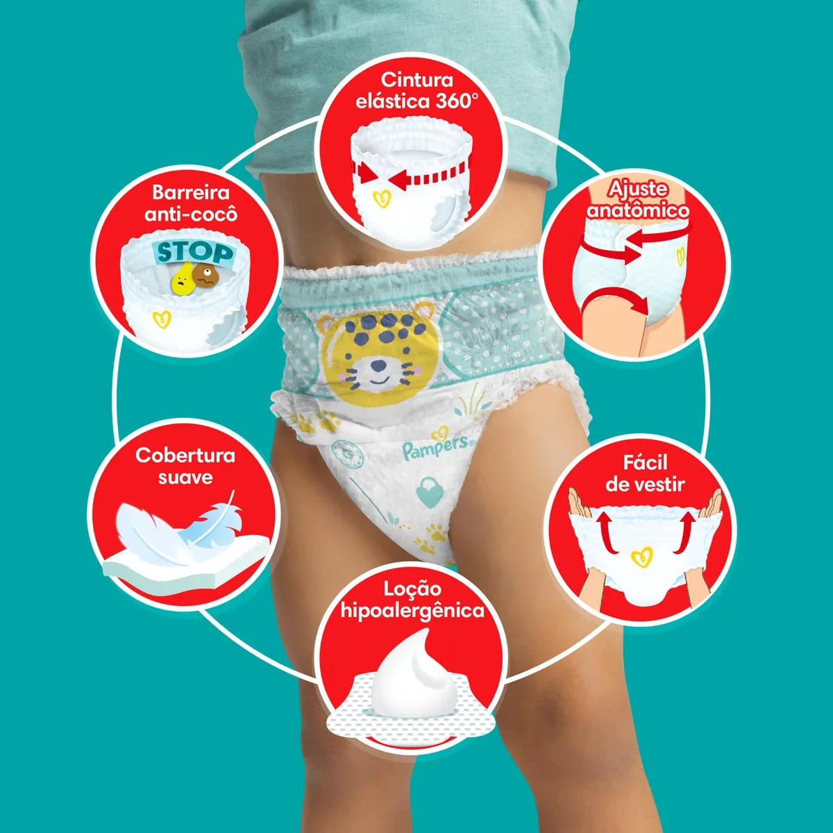 Fralda Pampers Pants Ajuste Total M 42 Unidades — foto 2