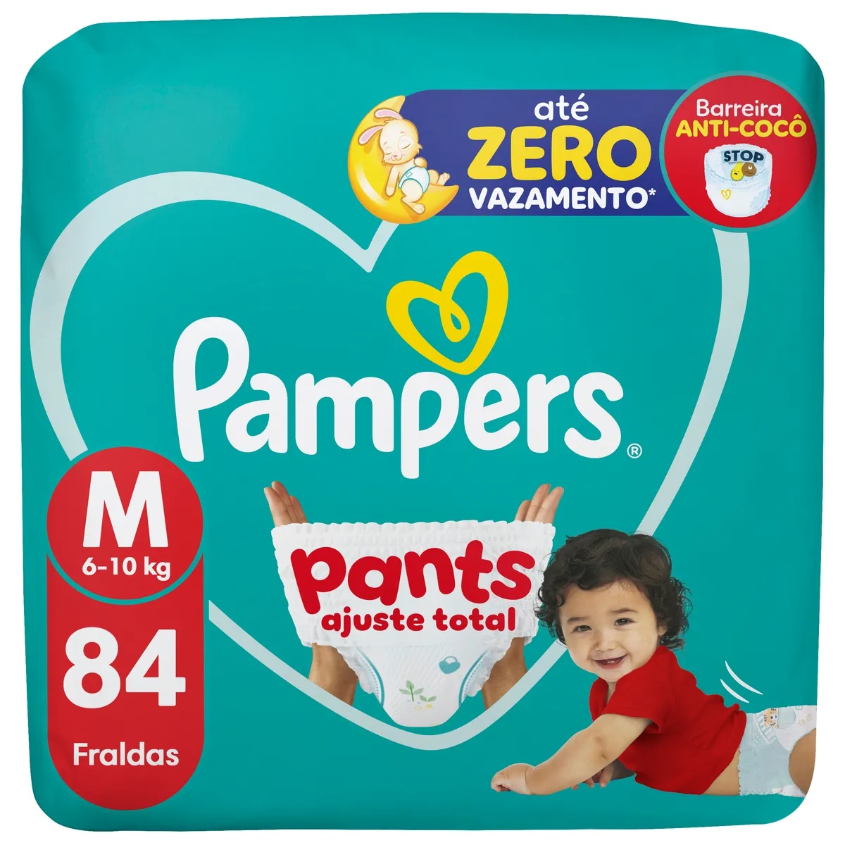 Fralda Pampers Pants Ajuste Total M 84 Unidades