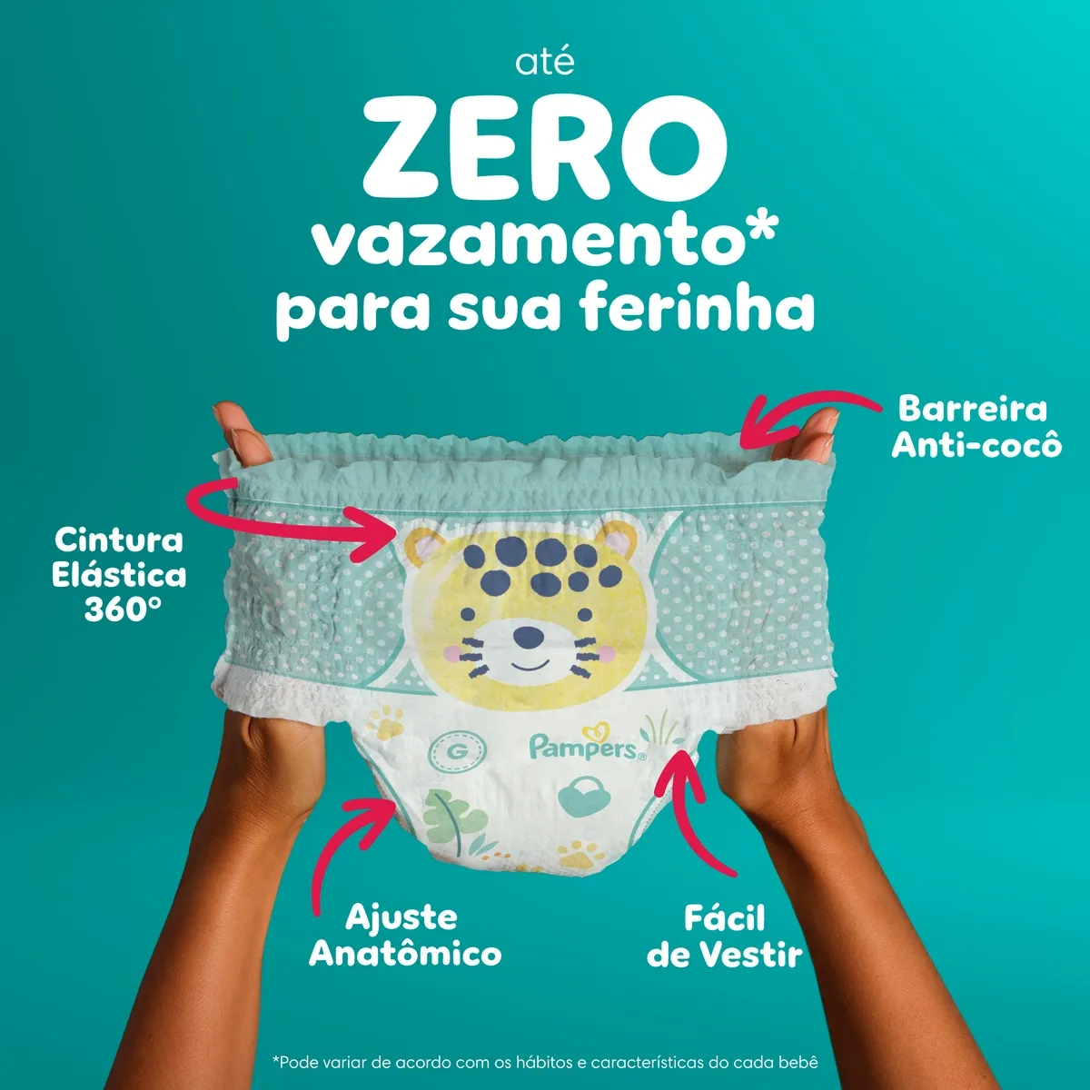 Fralda Pampers Pants Ajuste Total M 84 Unidades — foto 2