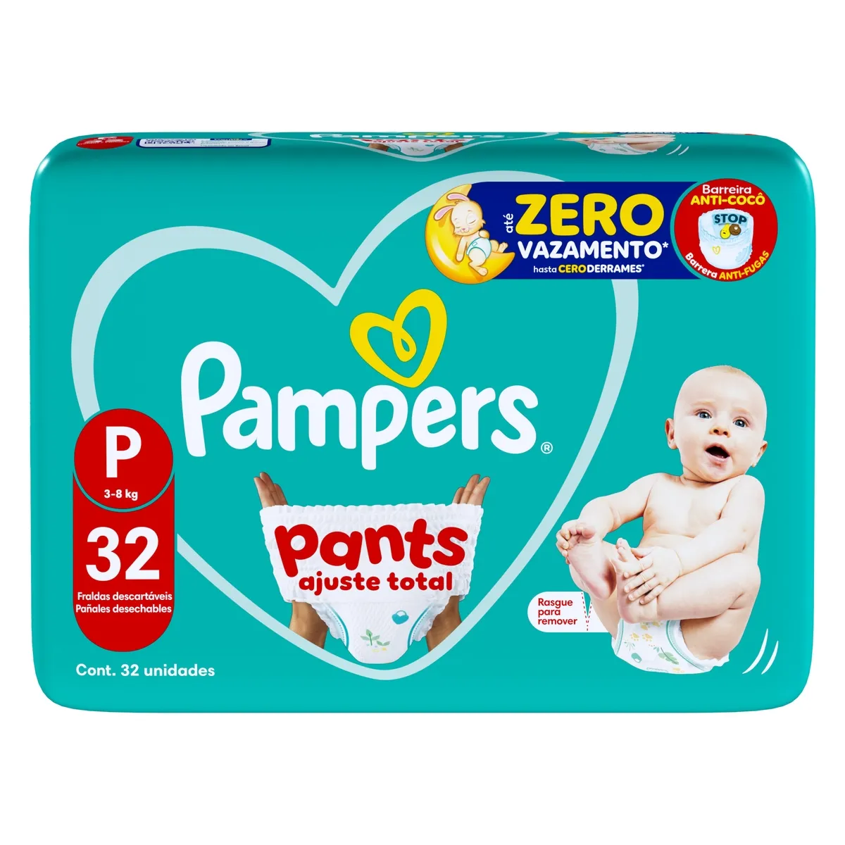 Fralda Pampers Pants Ajuste Total P 32 Unidades — foto 8