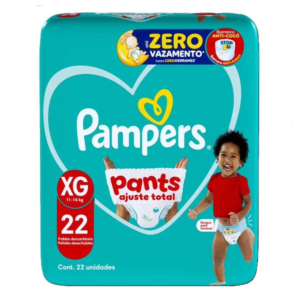Fralda Pampers Pants Ajuste Total Xg 22 Unidades