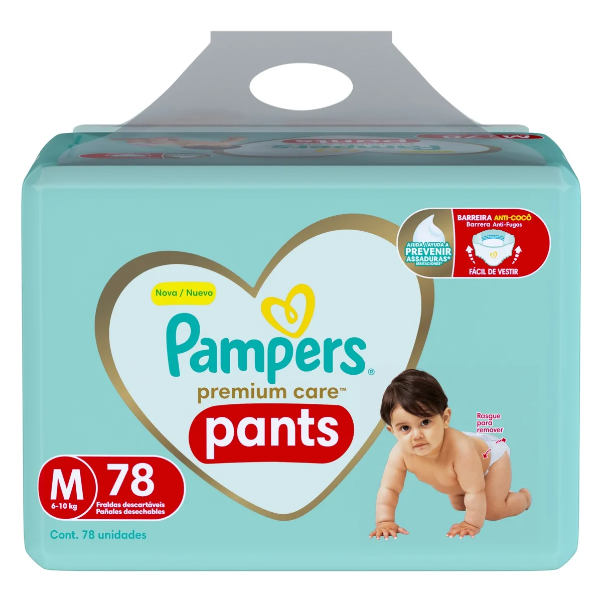 Fralda Pampers Pants Premium Care M 78 Unidades — foto 8