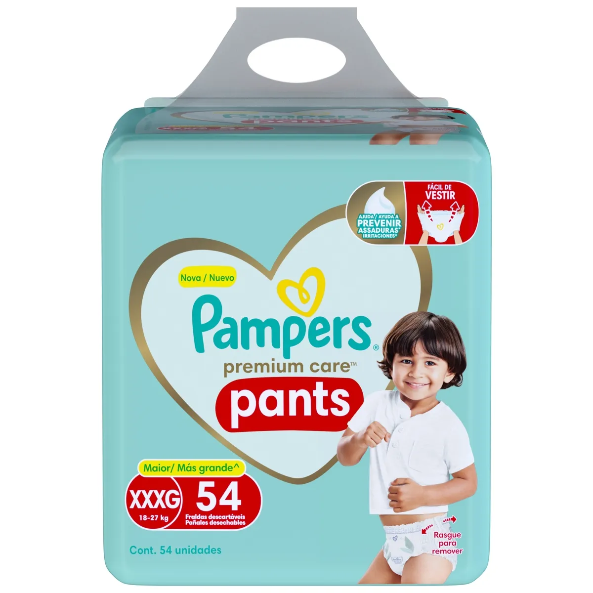 Fralda Pampers Pants Premium Care XXXG 54 Unidades — foto 8