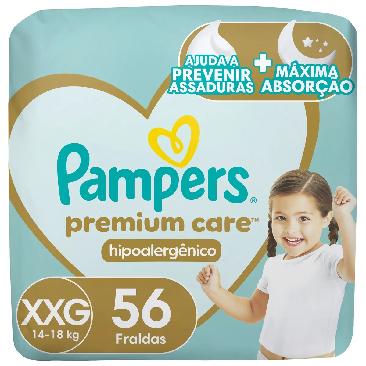 Fralda Pampers Premium Care XXG 56 Unidades