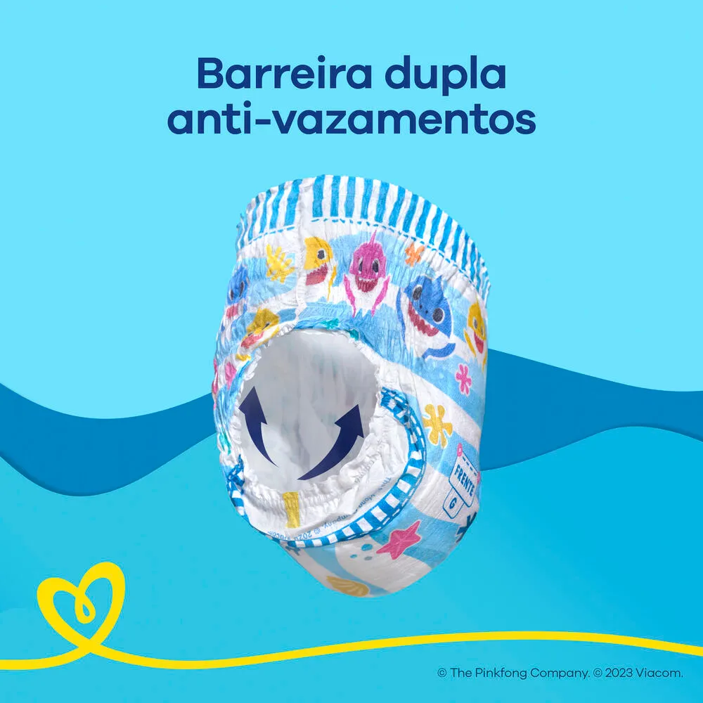 Fralda Pampers Splashers Baby Shark M/G 11 Unidades — foto 4