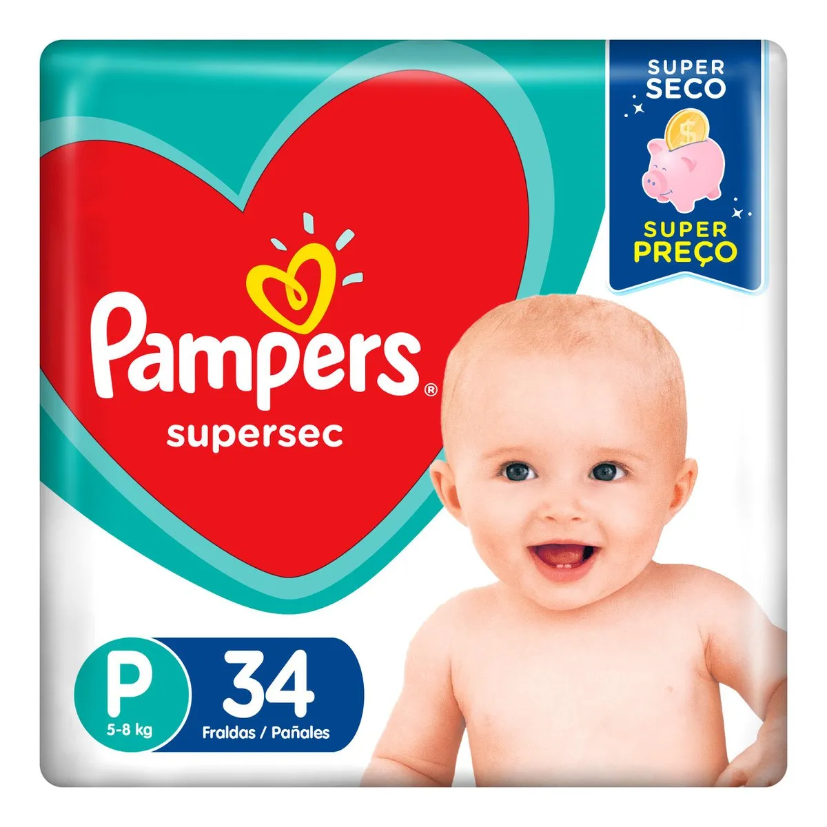 Fralda Pampers Supersec P 34 Unidades — foto 2