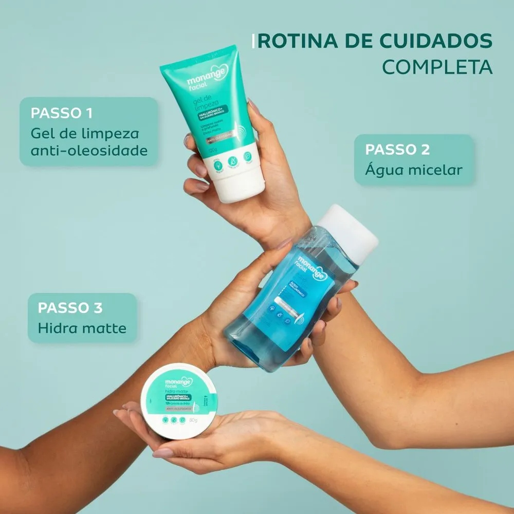 Gel Creme Hidratante Monange Facial Hidra Matte Anti-Oleosidade 80g — foto 6