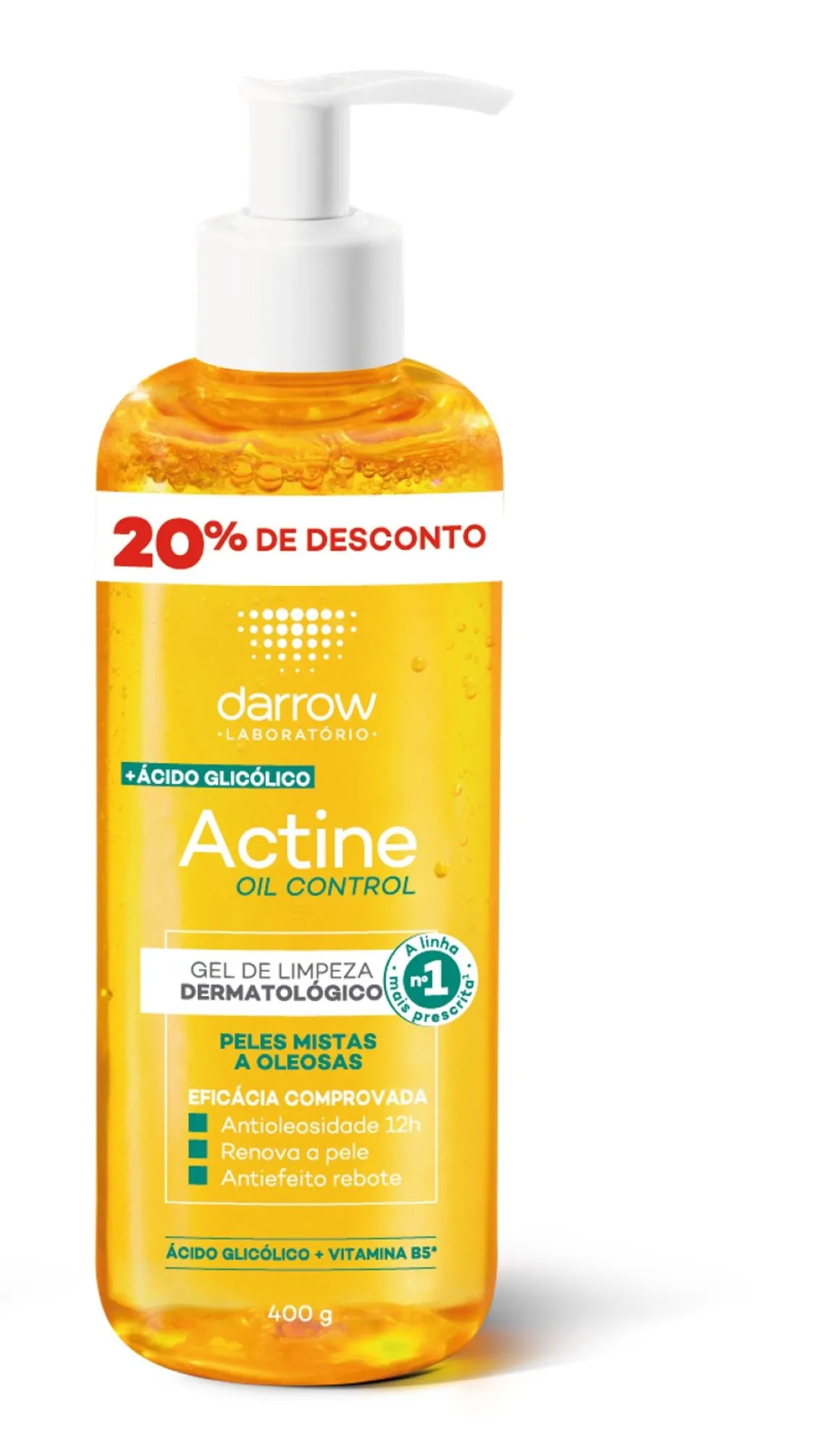 Gel De Limpeza Actine Oil Control 400g