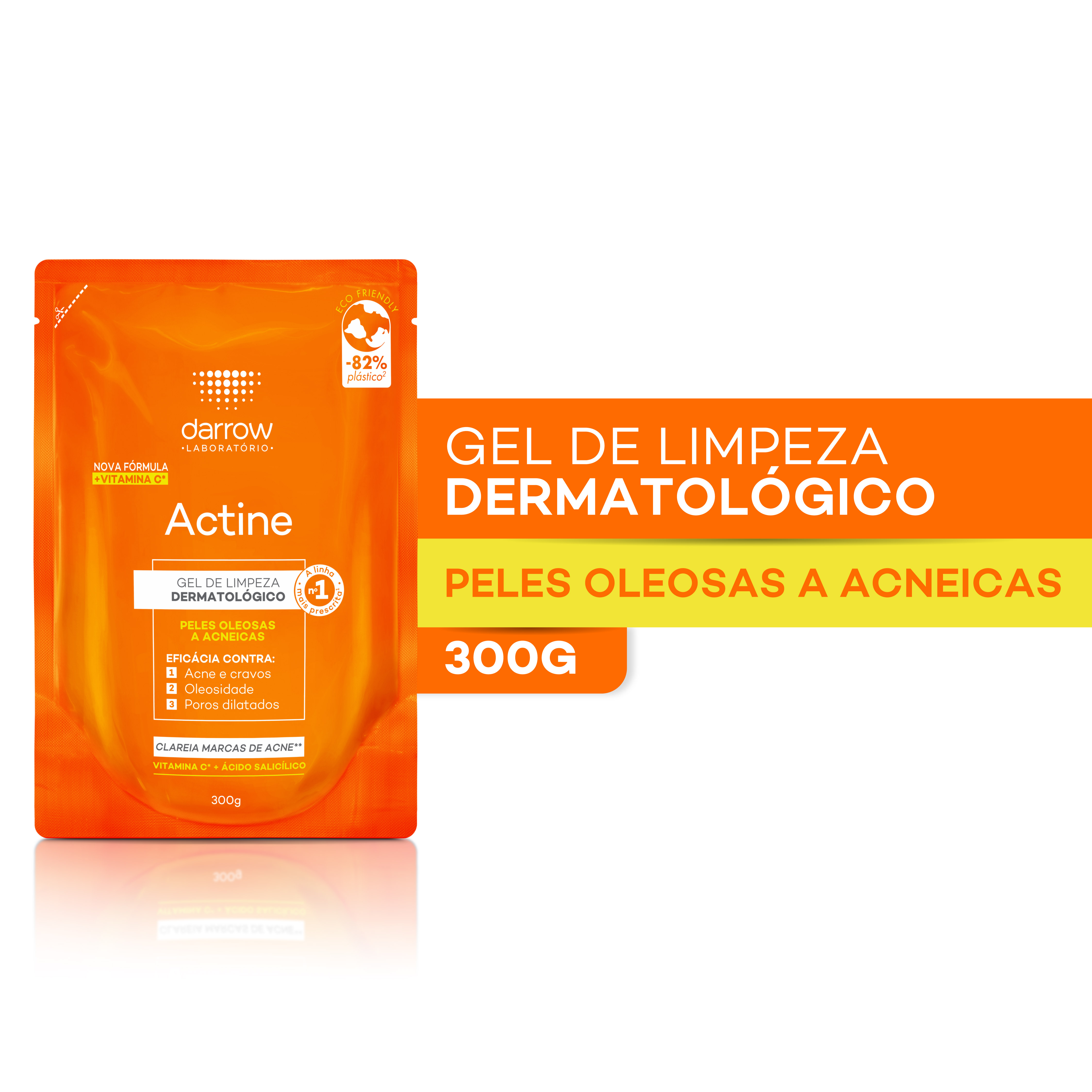Gel de Limpeza Facial Actine com Vitamina C Refil 300g — foto 3