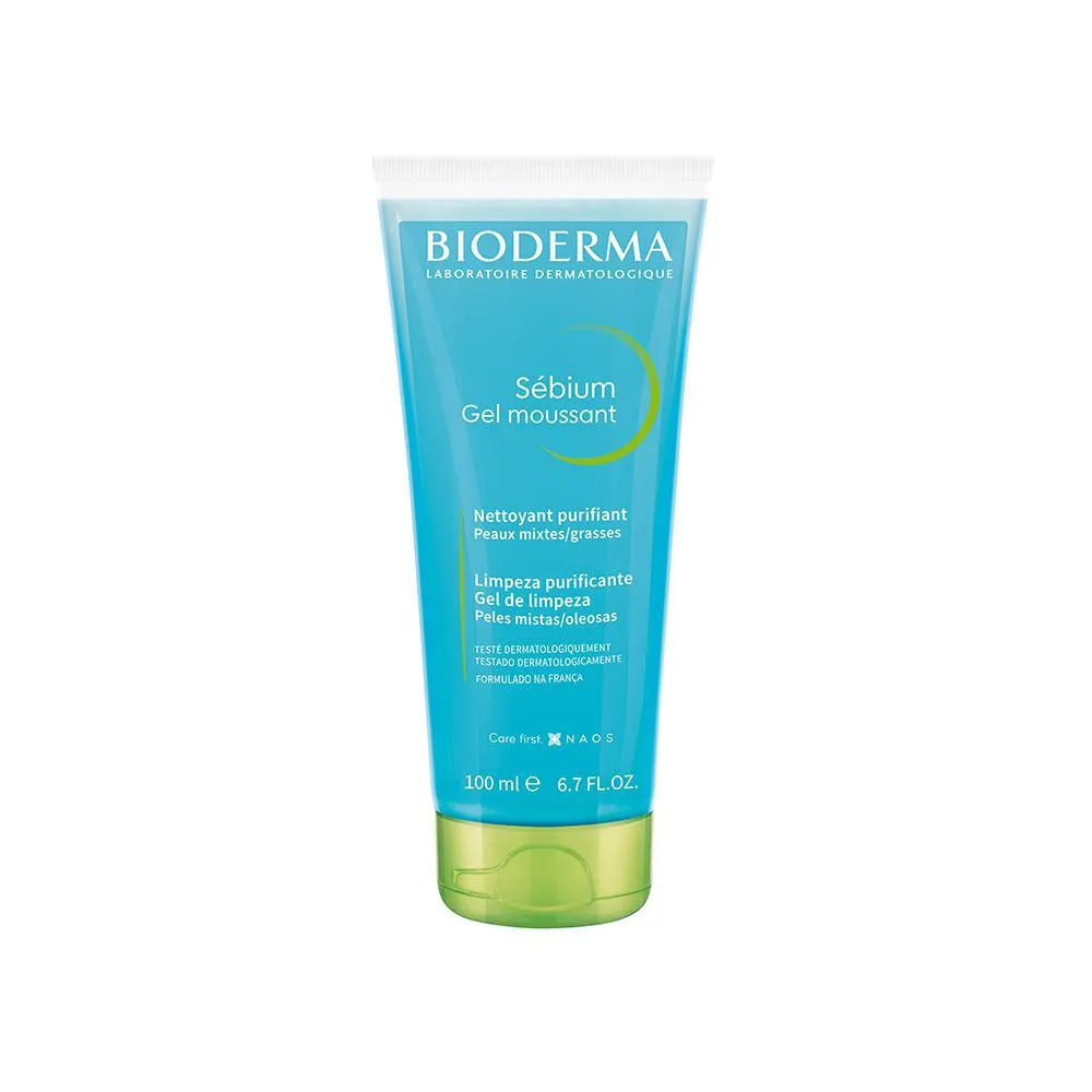 Gel de Limpeza Facial Bioderma Sébium Gel Moussant Antioleosidade 100ml