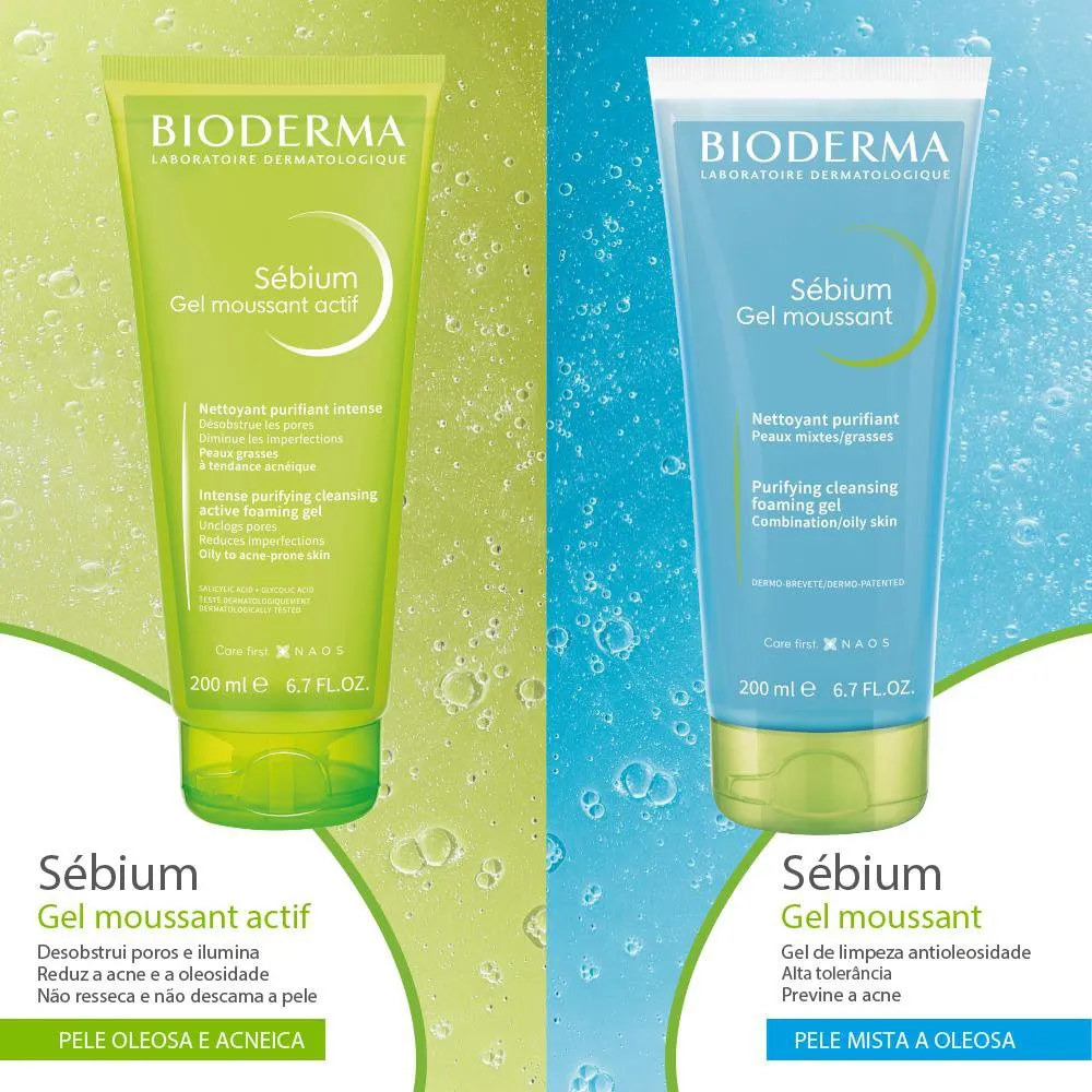Gel de Limpeza Facial Bioderma Sébium Gel Moussant Antioleosidade 200ml — foto 4
