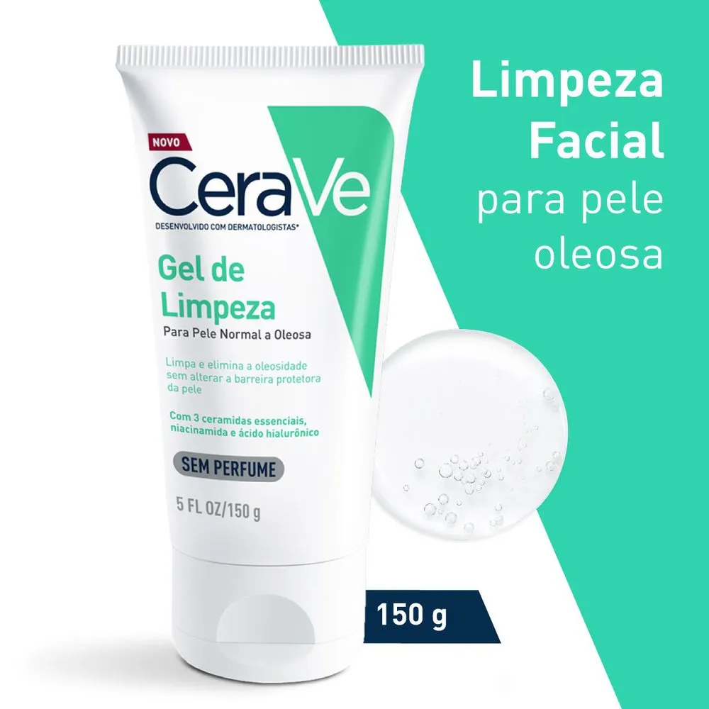 Gel de Limpeza Facial CeraVe Peles Normais a Oleosas 150g — foto 3
