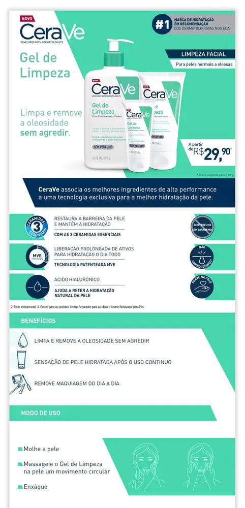 Gel de Limpeza Facial CeraVe Peles Normais a Oleosas 150g — foto 11