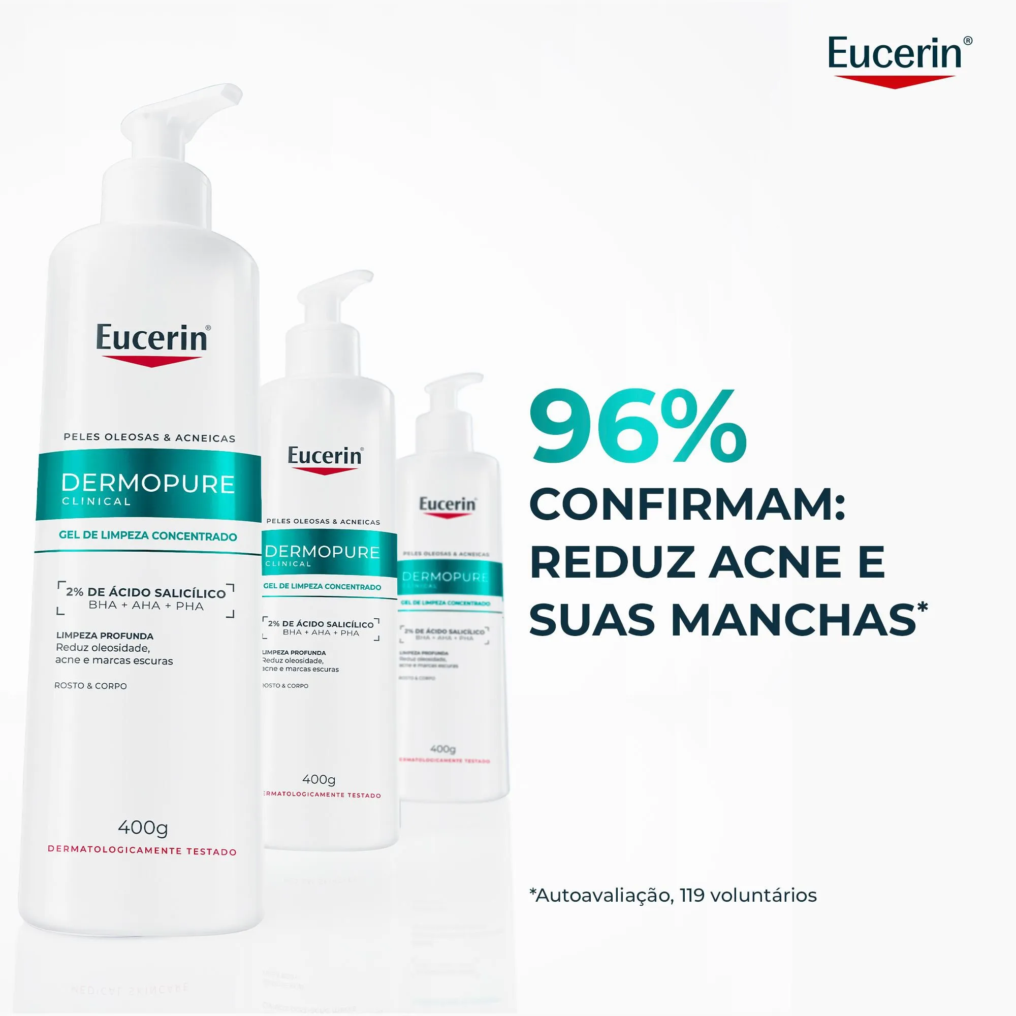 Gel de Limpeza Facial Eucerin DermoPure Concentrado 400g — foto 3