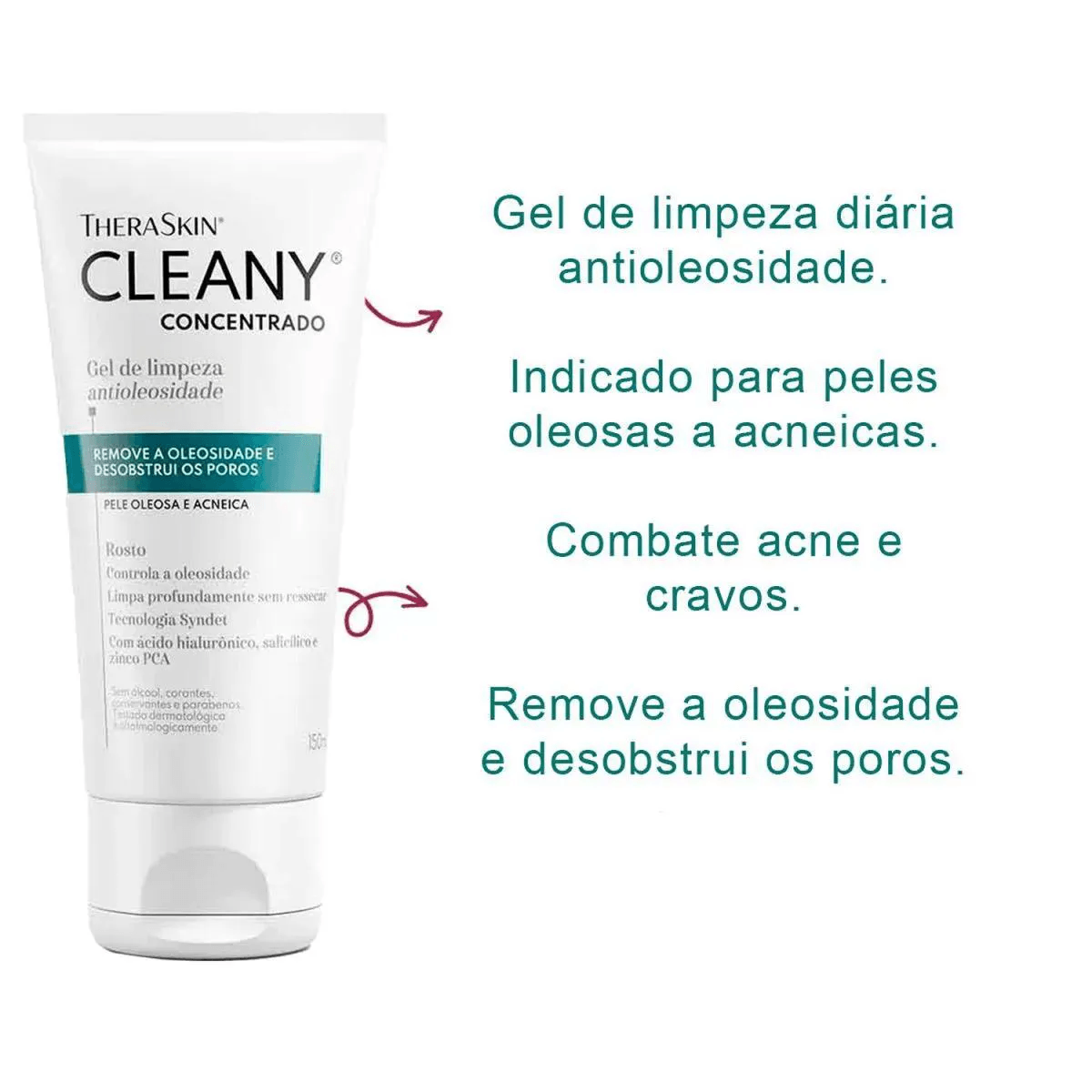 Gel de Limpeza Facial Theraskin Cleany Concentrado Antioleosidade 150ml — foto 2