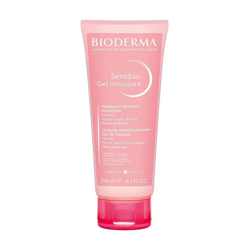 Gel de Limpeza Micelar Calmante e Hidratante Bioderma Sensibio Gel Moussant 200ml