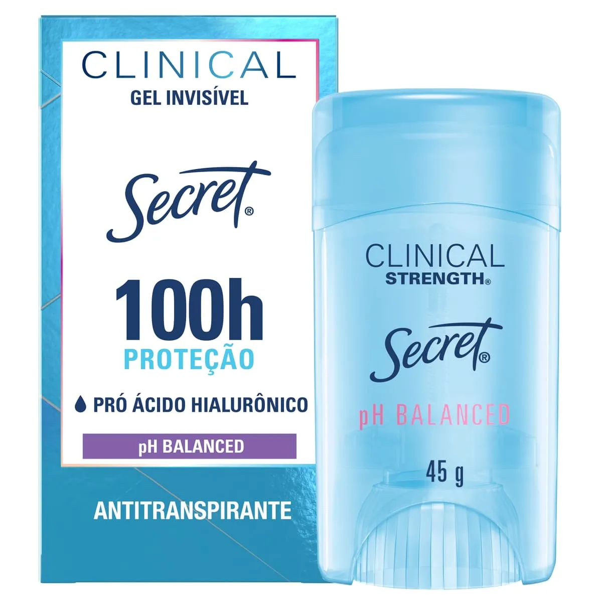 Gel Desodorante Antitranspirante Clinical Strength Secret Ph Balanced 45g