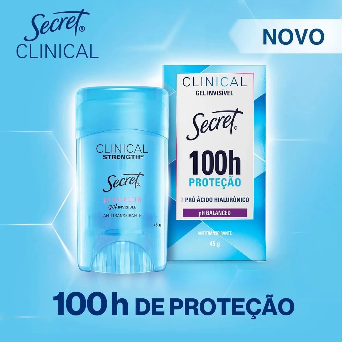 Gel Desodorante Antitranspirante Clinical Strength Secret Ph Balanced 45g — foto 2