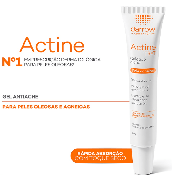 Gel Facial Actine Trat Antiacne Cuidado Diário 30g — foto 2