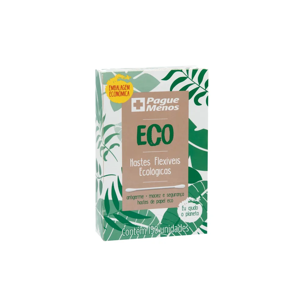 Hastes Flexíveis Eco Papel Com 150 Unidades