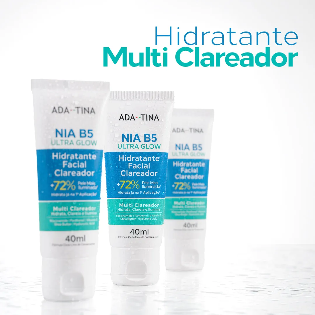 Hidratante Facial Clareador Ada Tina Nia B5 Ultra Glow 40ml — foto 3