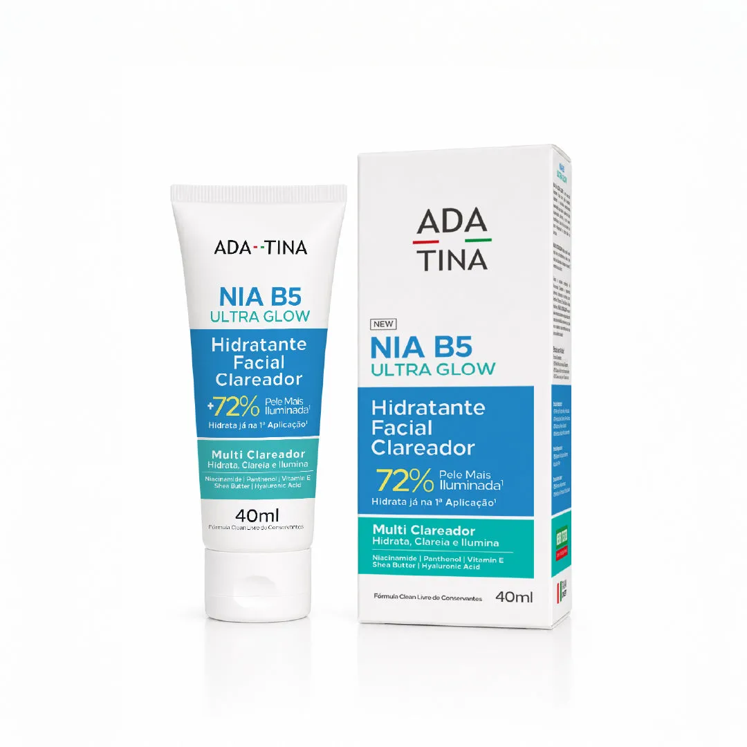 Hidratante Facial Clareador Ada Tina Nia B5 Ultra Glow 40ml — foto 8