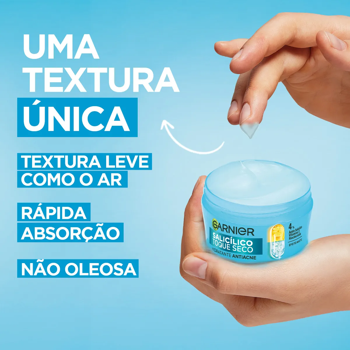 Hidratante Facial Garnier Antiacne Ácido Salicílico Toque Seco 85g — foto 4