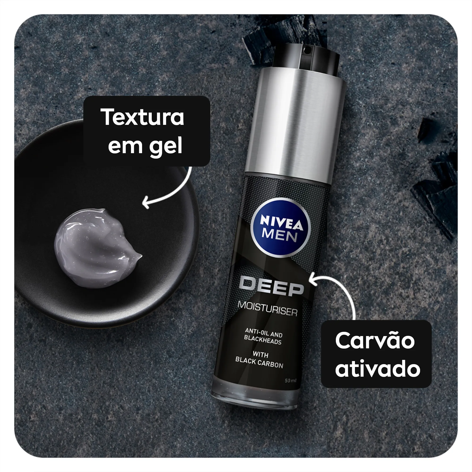 Hidratante Facial Nivea Men Deep Moisturiser 50ml — foto 5