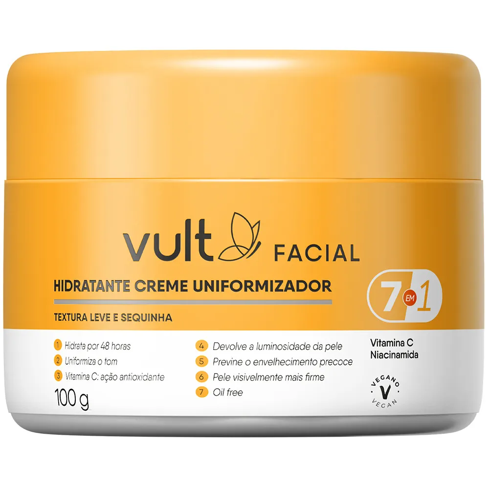 Hidratante Facial Vult Uniformizador 7 em 1 100g