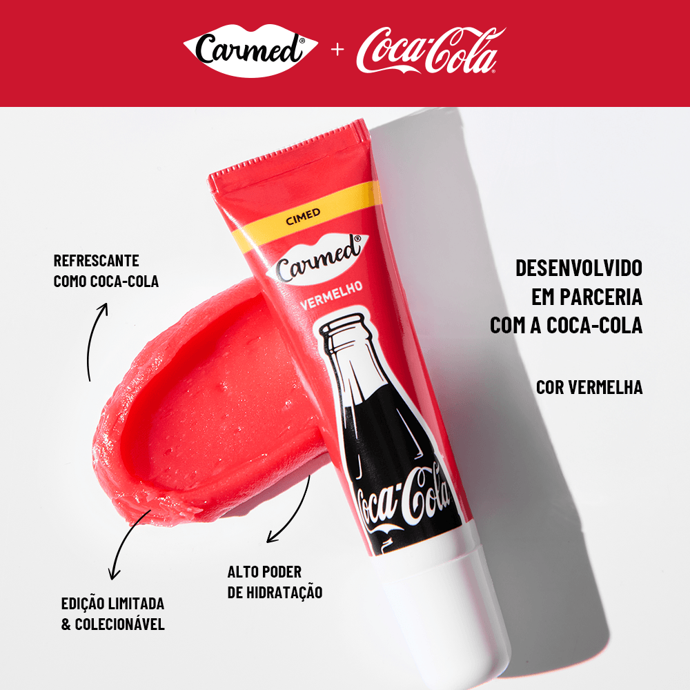 Hidratante Labial Carmed Coca Cola Vermelho 10g — foto 3