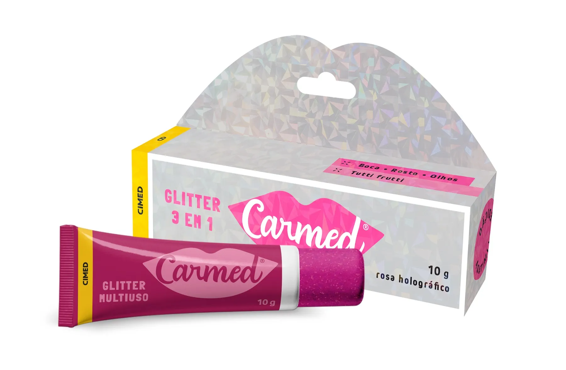 Hidratante Labial Carmed Glitter 3 em 1 10g