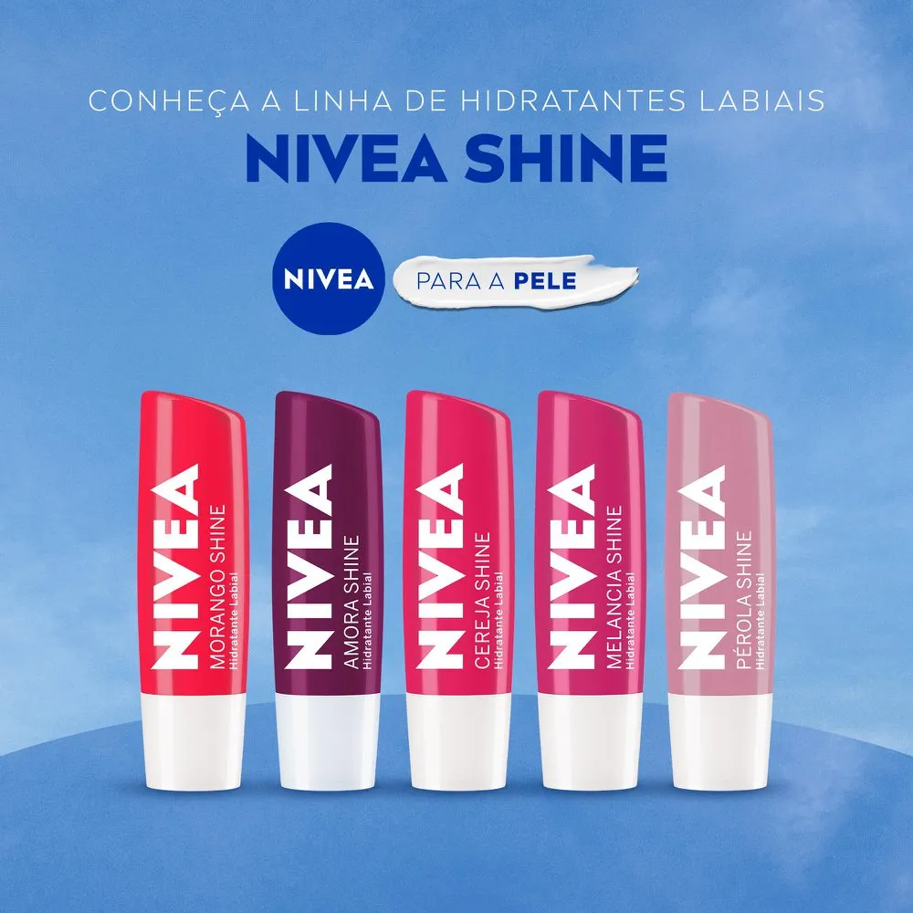 Hidratante Labial Nivea Cereja Shine 4,8g — foto 9